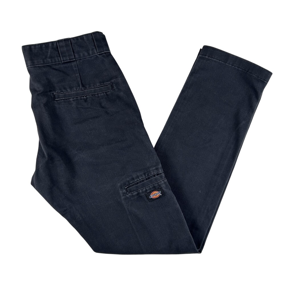 Dickies Pants Mens 30x31 Black Skinny Straight Stretch Chino Workwear Casual